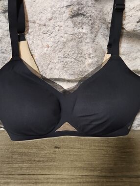 Honeylove Black Seamless Tulle-Trim Everyday Bra